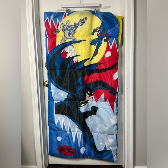 Vintage 1997 Batman & Robin DC Comics Sleeping Bag - Picture 1 of 11